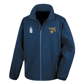 Team Greenwich Core printable softshell jacket - Navy